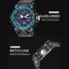 Men's and Women's Watch, Analog-Digital Dual Display Waterproof Watch, Multi-Function Military Sports Luminous Chronograph, Black