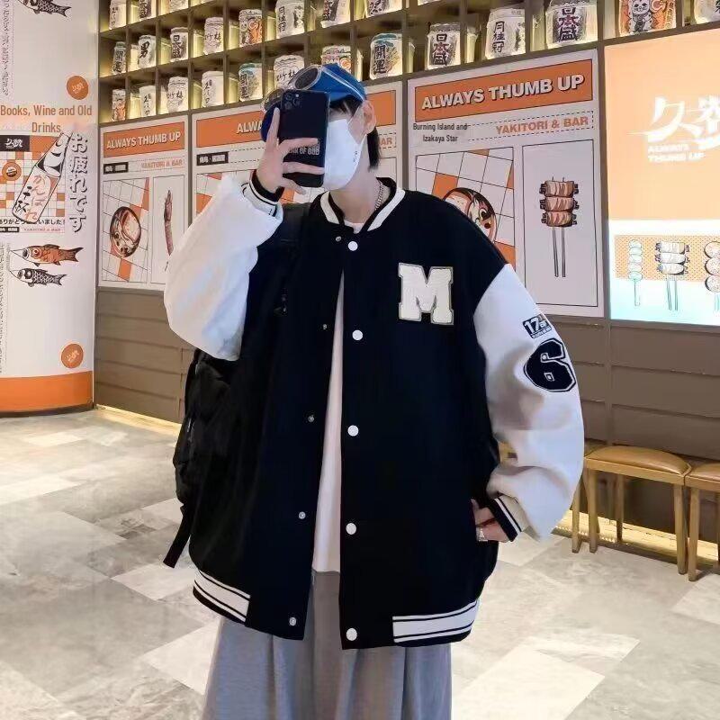Men's Trendy Printed Baseball Jacket - Spring/Autumn High Street Casual Fashion