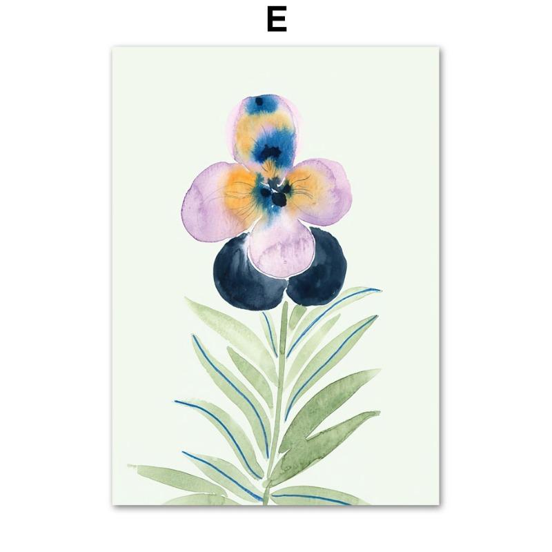 Boho Tulip Vase Woman Flowers Abstract Vintage Posters Prints Wall Art Canvas Painting Club Bar Wall Pictures Living Room Decor