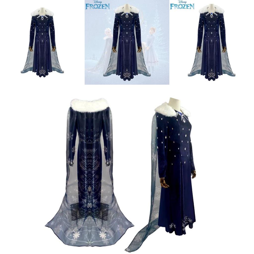 Kostým pro Cosplay Ledové dobrodružství Elsa Princezna Plná sada S ledovými šaty Sněhového miminka