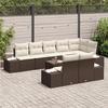 VidaXL Ensemble de canapé de jardin 8 pièces avec coussins gris en poly rotin 3355787
