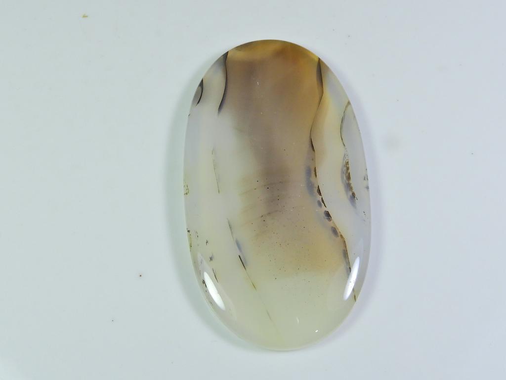 90Cts. Natural Montana Agate Stone Oval Cabochon Loose Gemstone 32X58X05 MM ET-369