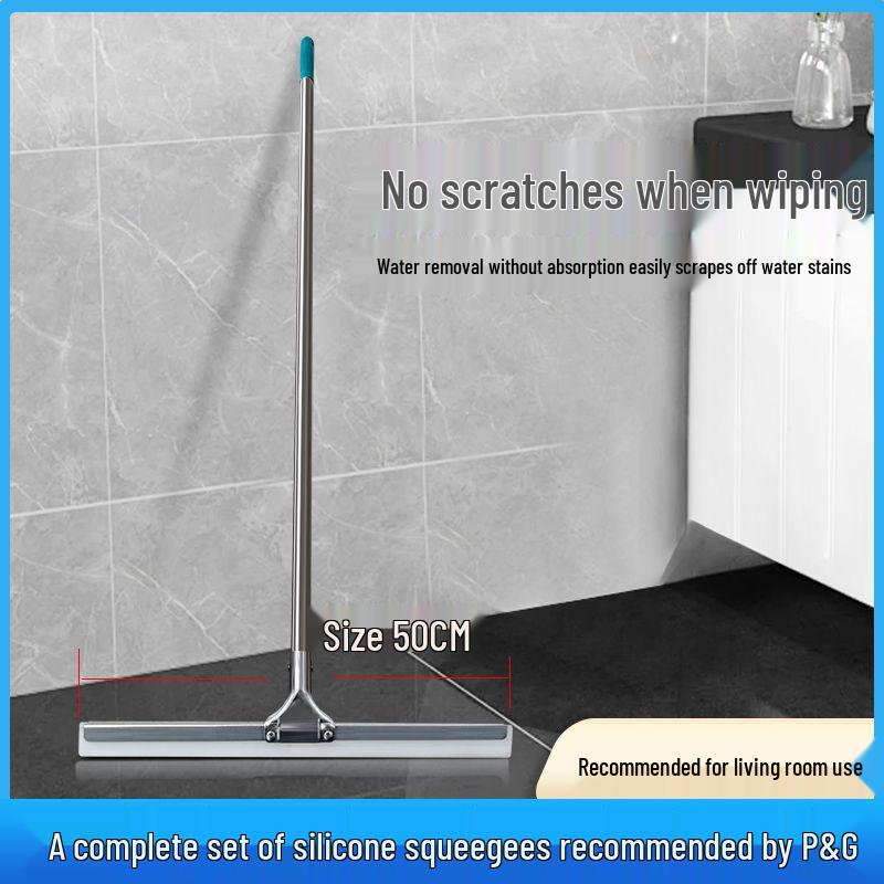 Commercial Large Silicone Floor Squeegee for Kitchens, Restaurants, Bathrooms, and Toilets
