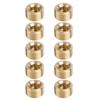 10Pieces Sturdy Brass Pipe Plugs Fittings Male Internal Hexgonal Designs for Secure Sealing In Various Systems