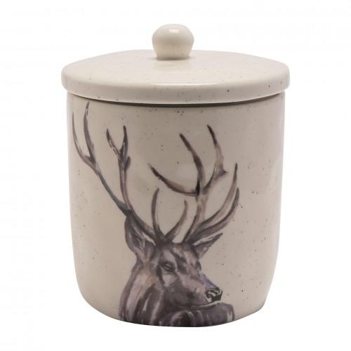 Meg Hawkins Storage Canister - Stag 14 x 14 x 13cms