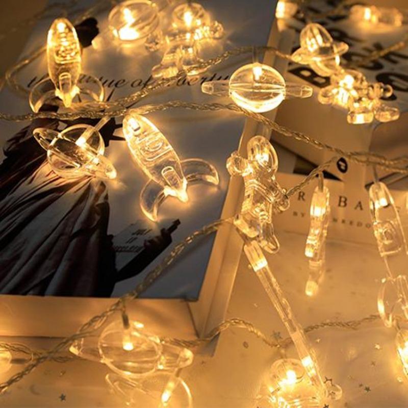 1PC 3M Led Astronaut Astronaut Lantern String Planet Burst Ball Universe Children's Toy Room Decorative Light