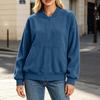 Women's Color Round Neck Long Sleeve Zip Pocket Jacket Loose Fit Casual