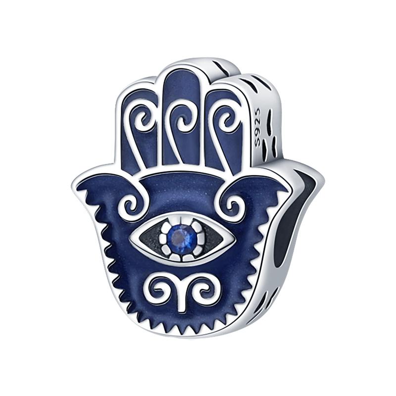 Genuine copper Classic Palm Devils Eye Charm Bead Charms Bead Charms Ideal For Women Male Compatible With 3mm Authentic Bracelets Fine Do It Yourself