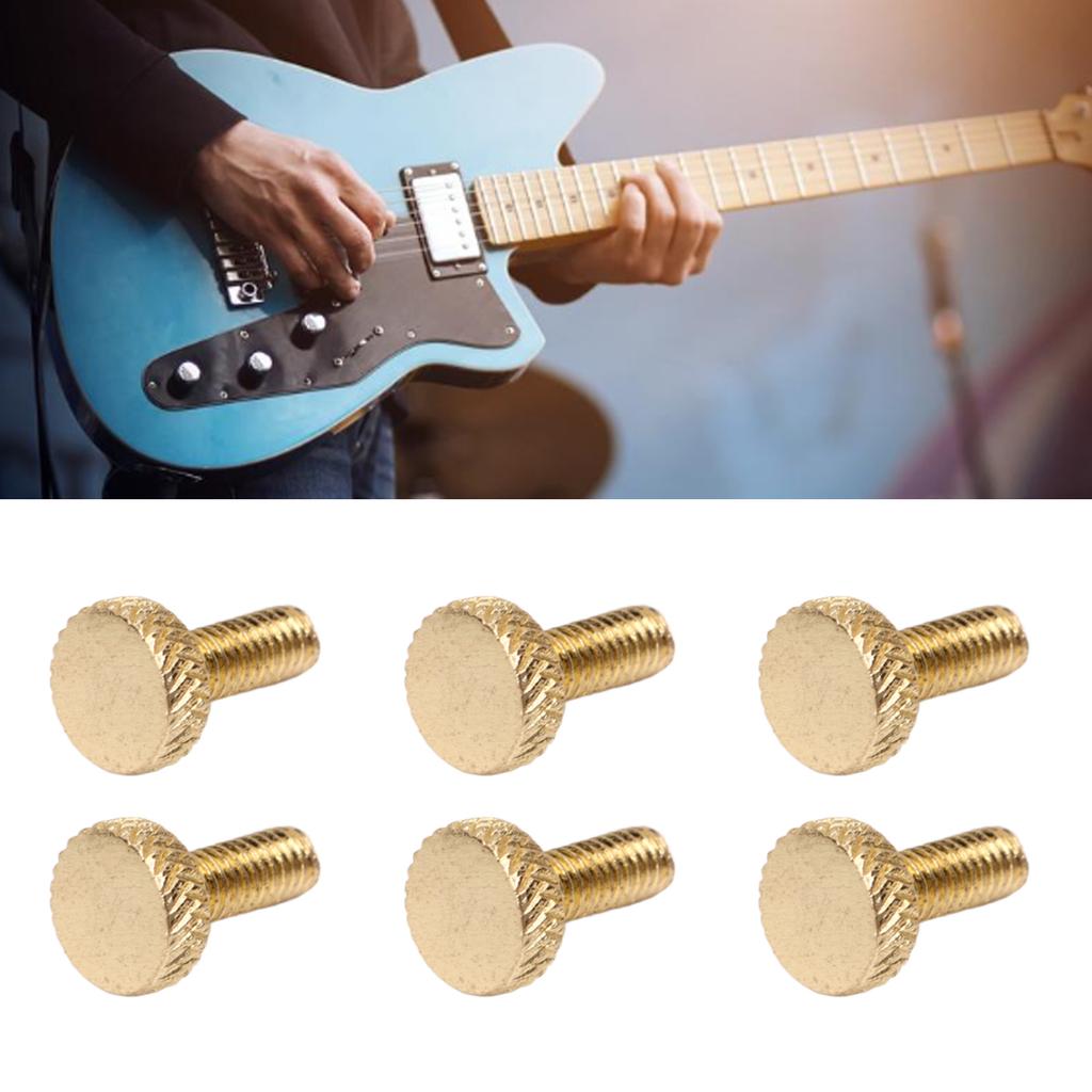6 Pcs Tremolo Bridge String Locking Screw Metal Electric Guitar Tremolo Bridge Fine Tuning Screws
