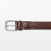 MUJI Vegetable Tanned Leather Adjustable Belt, Medium Width Stitching, Unisex, Adult, EHB28A6S, Dark Brown, Total Length 115cm