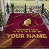 Custom Text Printed Rug Queensland Maroons Non Slip Floor Carpet For Home Room Decor
