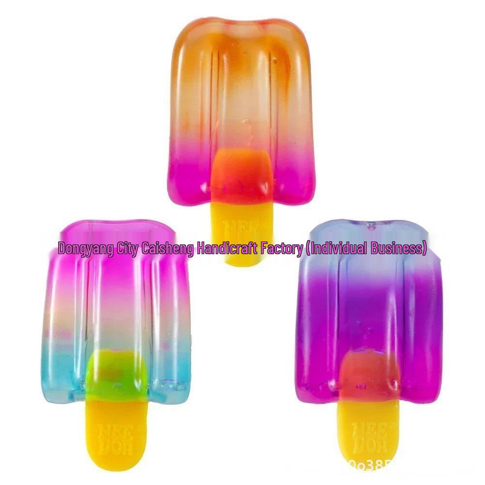 New NeeDohNiceCube Ice Cream Squeeze Toy - Popsicle Decompression Toy