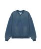 Matile Vtg Washed Half Zip Sweatshirt / Navy