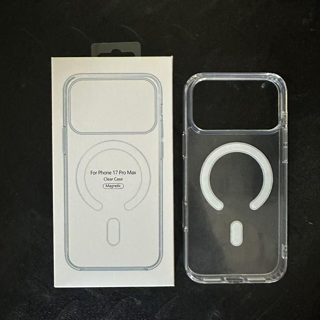 Magnetic Transparent Case for Apple iPhone 17 Pro Max, Compatible with 16/15/14/13, Magsafe Two-in-One.