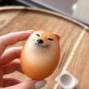 Reaktiver Shiba Inu Realistische Eiform PVC Schreibtischdeko Hunde-Ei Union Dekorationen Heim-Büros Stress abbauen Entspannen Festival-Geschenk