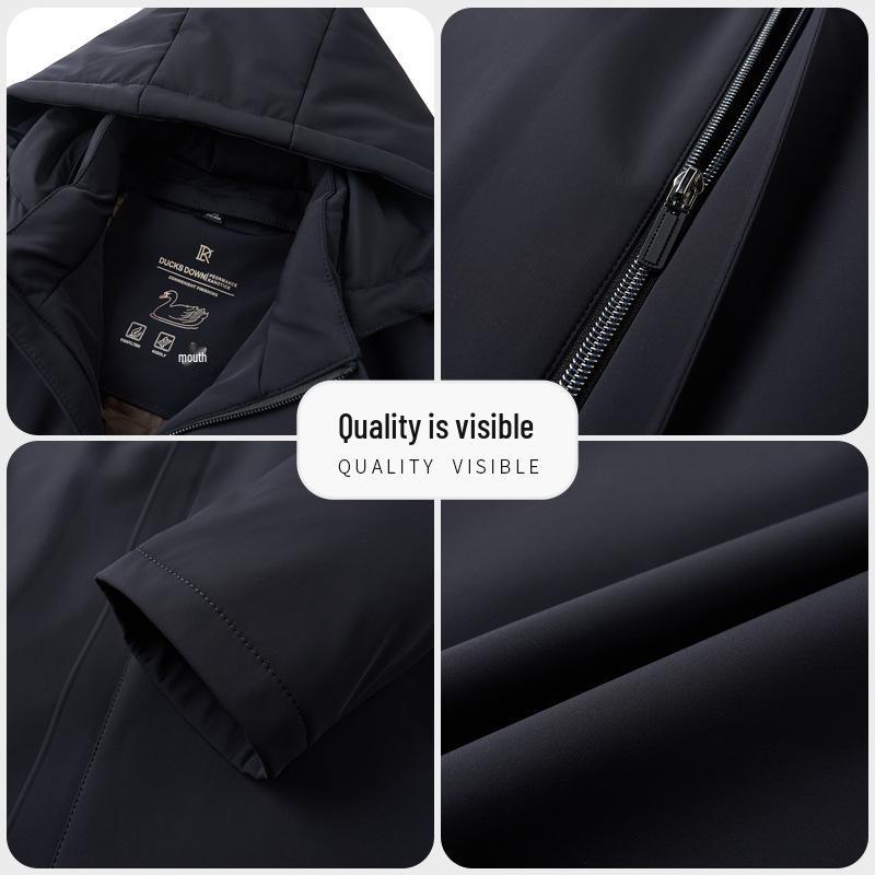 S611 Men's Thick Hooded Winter Down Jacket with Removable Liner