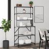VidaXL 6-Tier Baker's Rack, Kitchen Storage Shelf, Living Room Bookshelf, Wine Rack of 834223