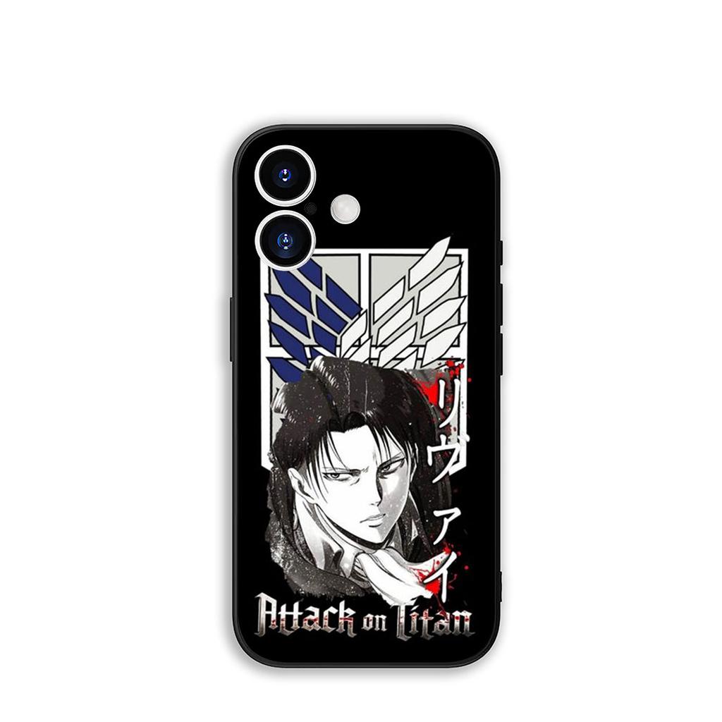 Phone Cover Levi Attacks on titan Eren Jaeger for Apple iPhone 16 15 14 Plus 13 12 Mini 17 Pro Max + ProMax 16E Air 15+ Case