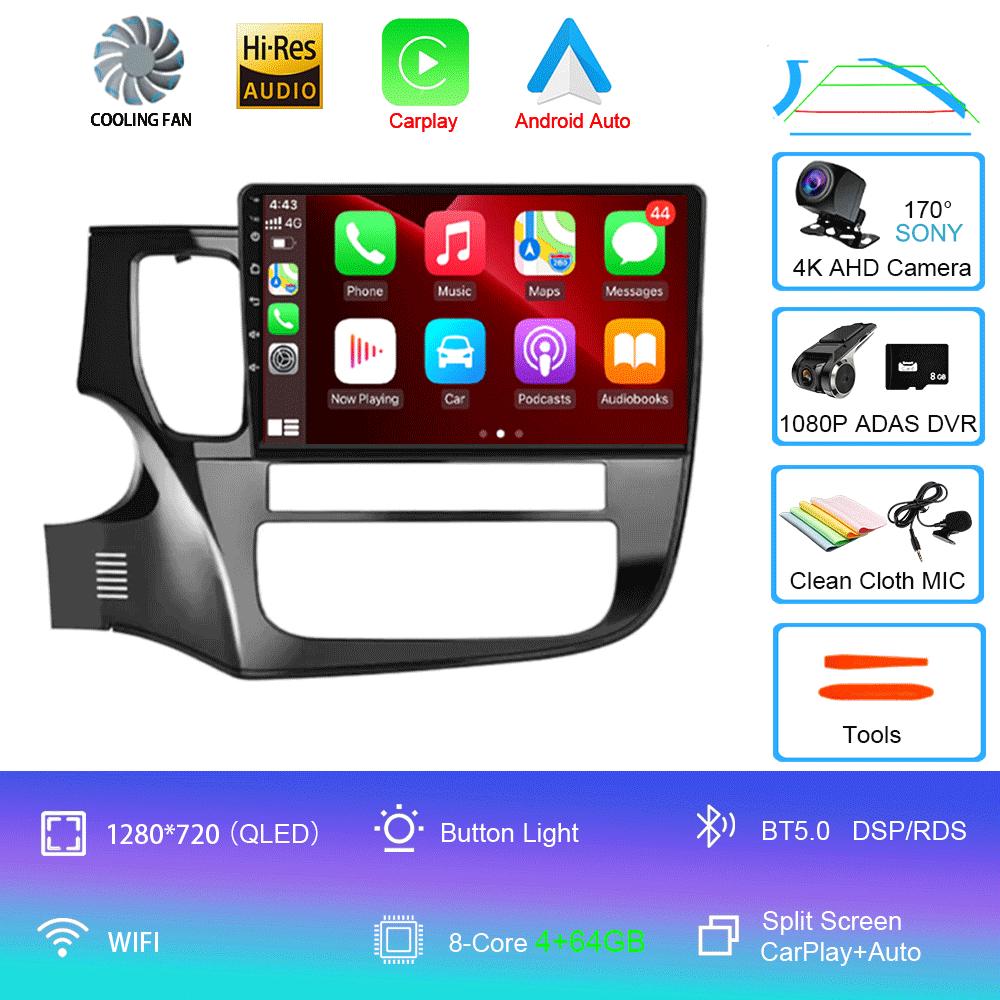 Android14 Carplay Auto Car Radio For Mitsubishi Outlander 3 GF0W GG0W 2012-2018 Multimedia GPS Video Player Stereo 2din Head
