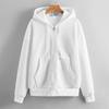 Suéter de Otoño para Mujer con Felpa Plus Suéter con Capucha para Mujer Color Sólido Cremallera Chaqueta Holgada Estilo Casual Top