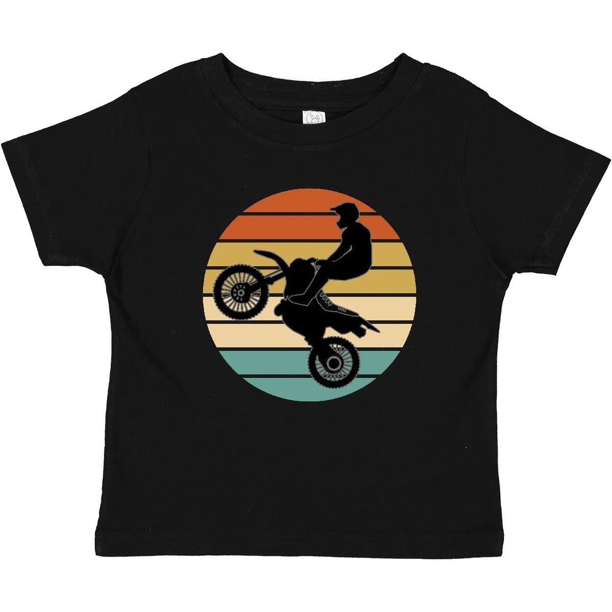 Inktastic Dirt Biking Motocross Retro Baby kids boys T-Shirt Bike Motorbike Sports Racing 100