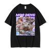 Cute Baby Hippo Moo Deng Kawaii Funny T Shirts for Unisex Women Summer Casual Oversized Tshirt Vintage Fashion Pure Cotton T Shirt