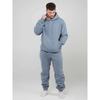 Comfrt Solid Color Embroidery Fleece Oversize Couple Hoodie Casual Loose Sweatpants Set