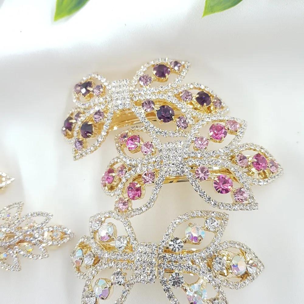 Gold Cubic Butterfly Ribbon Hairpin Automatic Hairpin