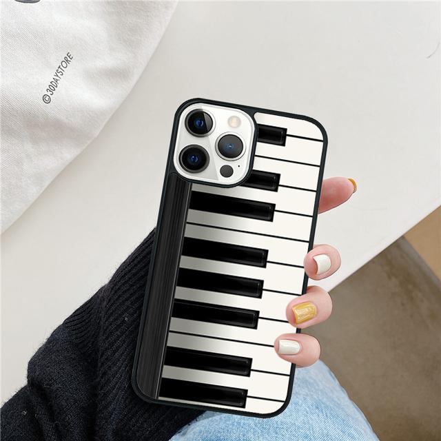 Piano Key Piano keys Phone Case Cover For iPhone 17 Air 15 16 14 13 12 Pro Max 11 Pro Max Plus Coque Shell