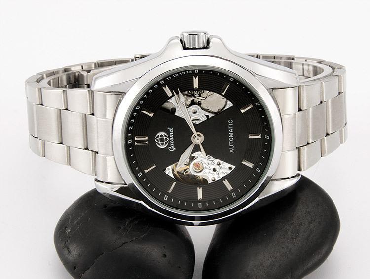 Fashion men's mechanical watch, through-the-bottom hollow automatic mechanical watch men's, men's mechanical watch