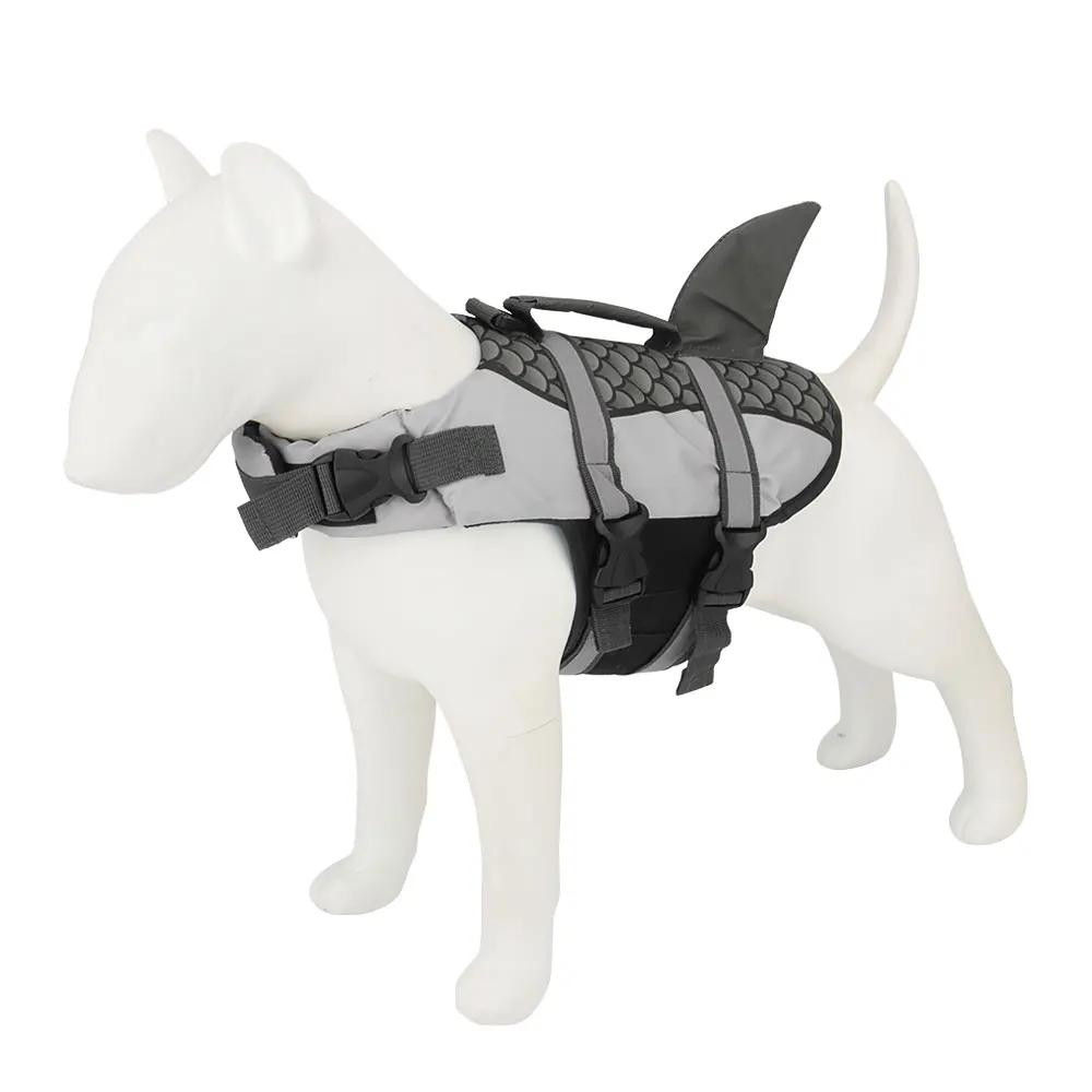 Pet Life Jacket Vest Harness Shark Swim Dog Clothes Summer Swimwear Puppy Dog Vest Scales Shark Design for Swimming