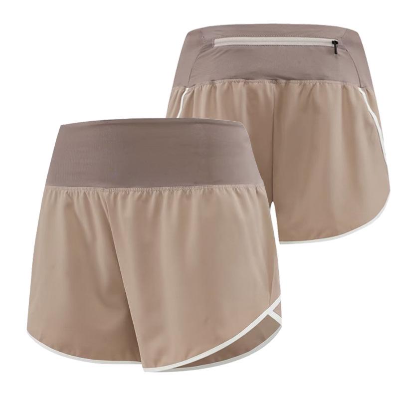 2023 Women's Quick-Dry High-Waist Running Shorts with Phone Pocket and Anti-Exposure Feature