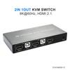 Verified Factory 4x1 2x1 8K HDMI KVM Switch 4K60 4K30 2 Port 4 Port HDMI KVM Selector Switcher PC Extended Display