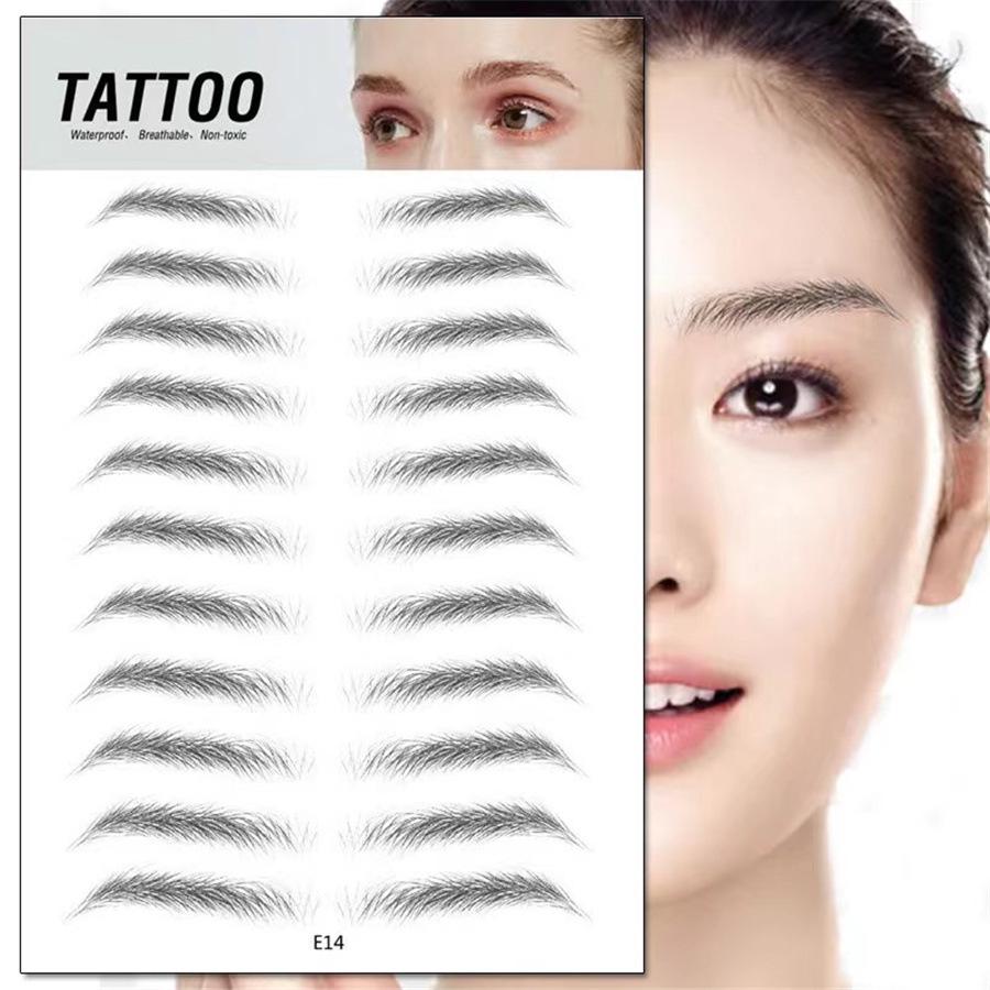 3D Semi-Permanent Waterproof Embroidered Eyebrow Tattoo Stickers for Beginners