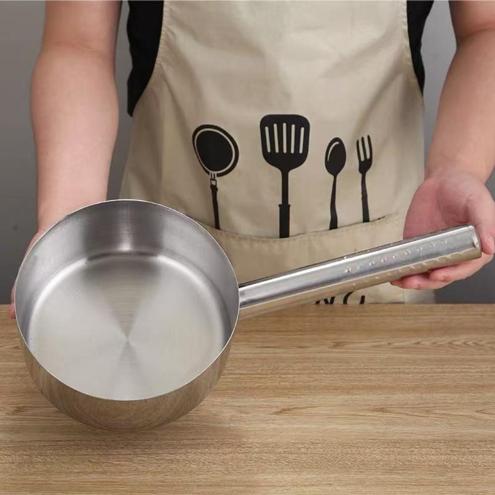 Thickened Kitchen Water Scoop Long Handle Soup Scoop Household Stainless Steel Water Ladle  Canteen
