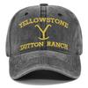 Retro Embroidered Washed Cotton Baseball Cap Adjustable Breathable Sun Hat