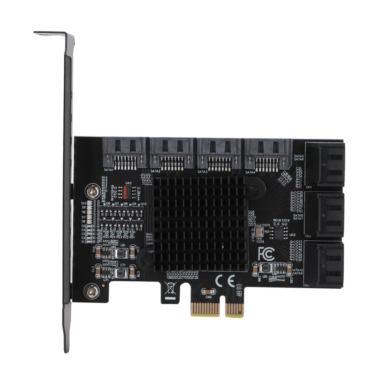 

SATA PCI E Card IDEAHCI Mode ASM Chip 7 Pin Connection Terminals Expansion Cards for Win XP (Not