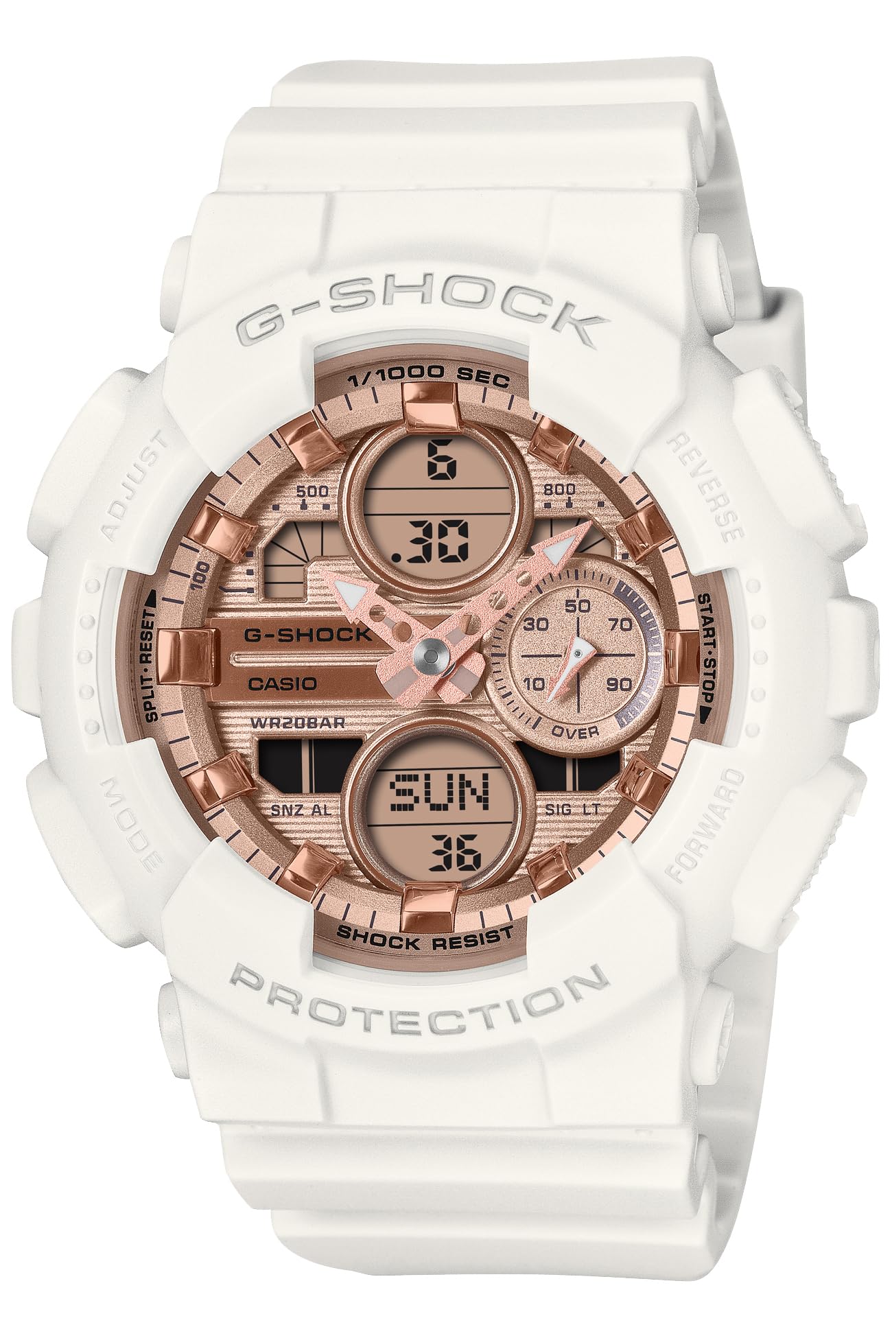 

Часы Casio, изготовленные из экологически чистых материалов, G-Shock GMA-S140PG-7AJF, женские, белые,