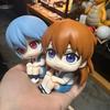 10CM Anime Evangelion Ayanami König Figur Souryuu Asuka Langley Aufschau Eva Sitzendes Modell Spielzeugpuppe Actionfigur PVC Ornament