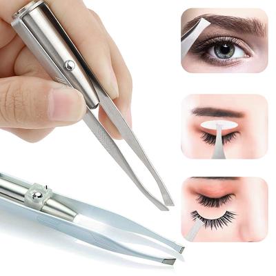 LED-beleuchtete Augenbrauenzange, Augenbrauenentfernungswerkzeug, Präzises und beleuchtetes Beauty-Werkzeug zum Brauenformen