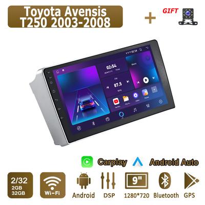 Android Carplay Autoradio für Toyota Avensis T250 2003-2008 Multimedia-Player Head Unit Stereo GPS Navigation BT WIFI 2 + 32GB