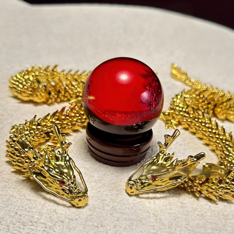 Alloy Five Claw Golden Dragon Ornaments Can Move Chinese Loong Handlebars Home Office Desktop Decorations