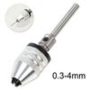 0.3-4mm Dia Drill Chuck Adapter Aluminum Alloy Converter Drill Bit For Rotary Tool Metalworking Mini Practical