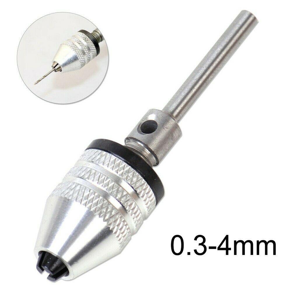 0.3-4mm Dia Drill Chuck Adapter Aluminum Alloy Converter Drill Bit For Rotary Tool Metalworking Mini Practical