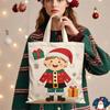 Large Capacity Christmas Canvas Gift Bag Cartoon Merry Christmas Decor  Home New Year Decor