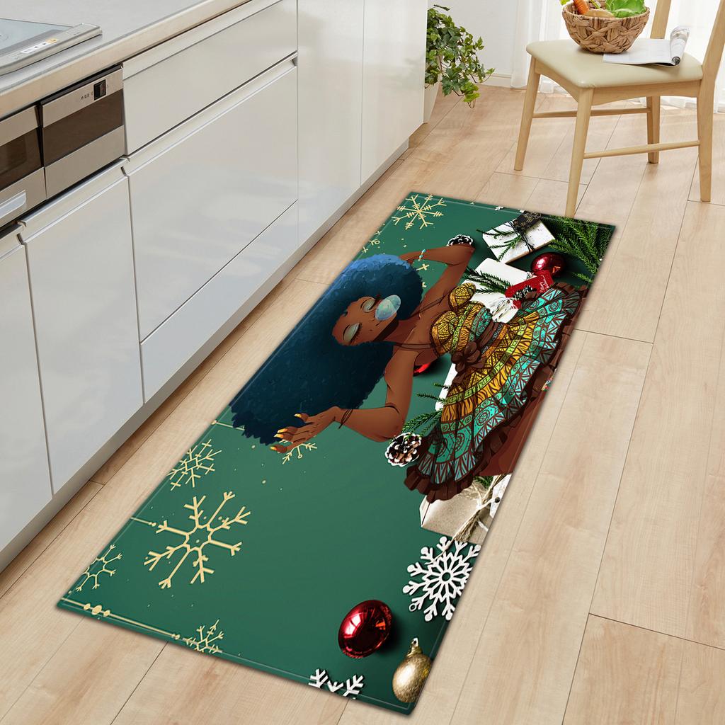 African Women'S Theme Carpet Long Floor Mat Doormat