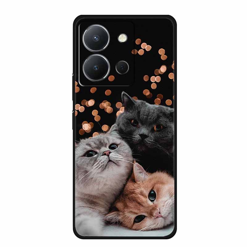 Phone Case For Vivo Y36 4G Back Cover Case 6.64" Shockproof Black Silicone Soft Funda For Vivo Y36 Case Coque For VivoY36 Y 36