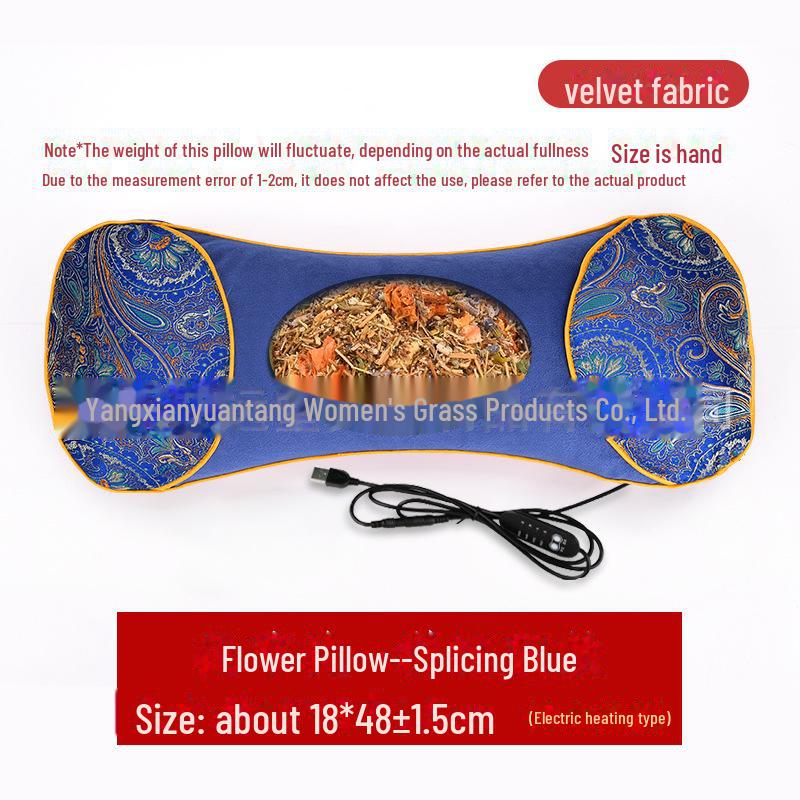 Elektrisches Beifuß Kräuterwärmekissen für die Halswirbelsäule - Abnehmbar & Mediziniert für Moxibustionstherapie