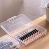Transparent Pencil Box Hard Plastic Pencil Case Crayon Pen Box Sketch Pencil Case Stacking Office Supplies Organizer Box