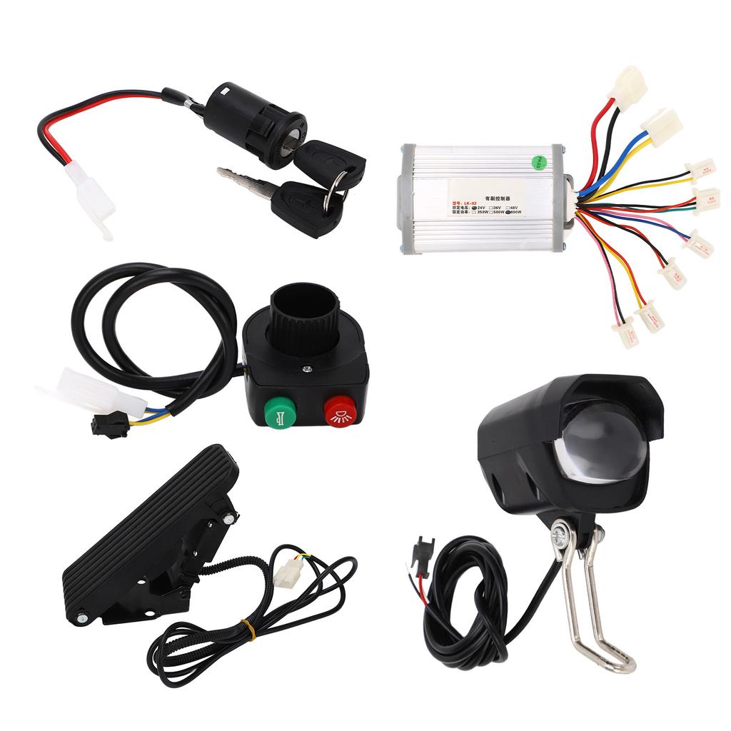 24V 800W Børstet Kontroller og Gasspedalmontering Elektrisk Sykkel Konverteringssett for